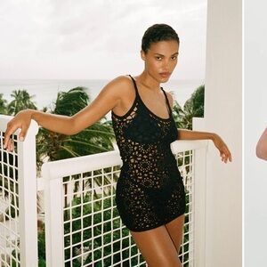 Frankies bikinis Sunshine Crochet Mini Dress